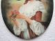 1903 Hand Painted Porcelain Portrait Woman Big Hat Flowers Elegant Other photo 2