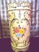 Antique Porcelain Floor Vase/umbrella Stand Nm Handpainted Reliefs Flowers Lrg Vases photo 2