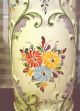Antique Porcelain Floor Vase/umbrella Stand Nm Handpainted Reliefs Flowers Lrg Vases photo 4
