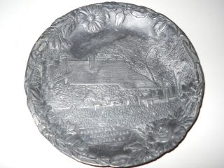 Antique Small Lead Dish Embossed W/washingtons Headquarters Newburgh Ny photo