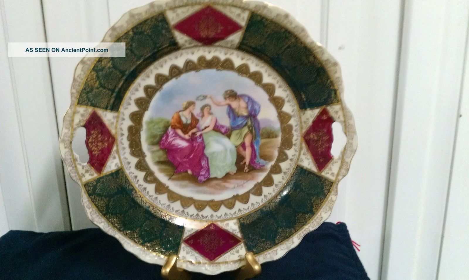 Late 1800 ' S Royal Vienna Austria Beehive Mark Signed Kaufmann Portrait Charger Bowls photo