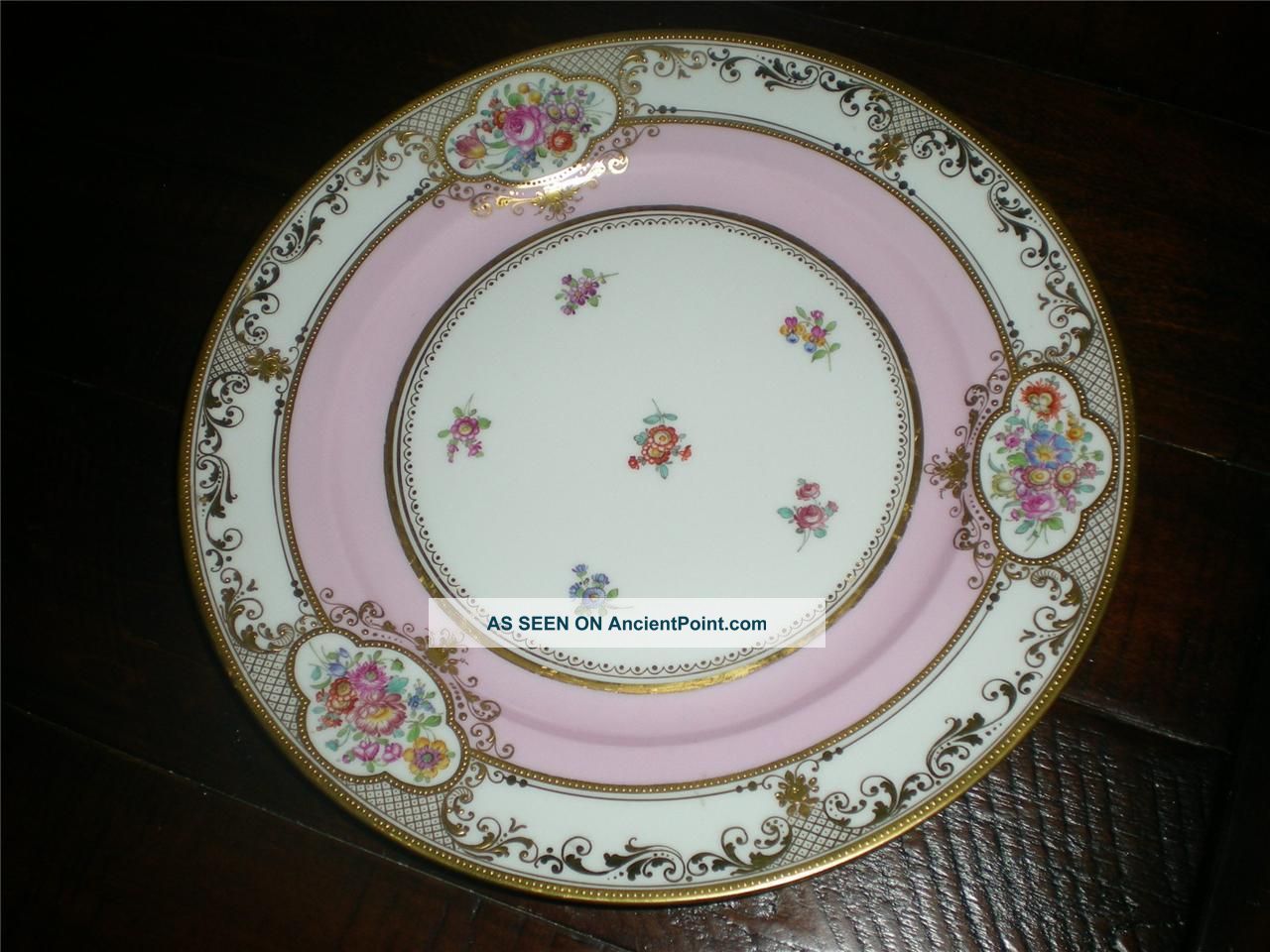 Dresden Germany Pink & Gold Floral Plate Plates & Chargers photo