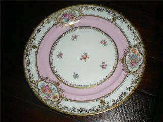Dresden Germany Pink & Gold Floral Plate photo