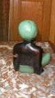Man W/ Turban Figural Molded Plaster Ashtray Glass Ashtray Figurines photo 5