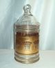Vtg Culver Festival Gold Wheat Covered Candy Dish/jar Lid,  Mid Century Jars photo 1