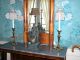 Pair Of Stunning Large French Early 20th Century Glass Beaded Candle Shades Lamps photo 1