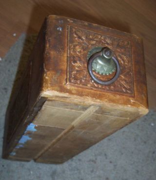 Vintage Antique Wooden Box Drawer 13 