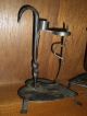 Set Hand Forged Wrought Iron Adjustable Candle Holders Primitives photo 1