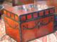 Wood Casket Box With Painted Angel/putti Motif Boxes photo 1