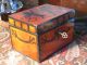 Wood Casket Box With Painted Angel/putti Motif Boxes photo 7