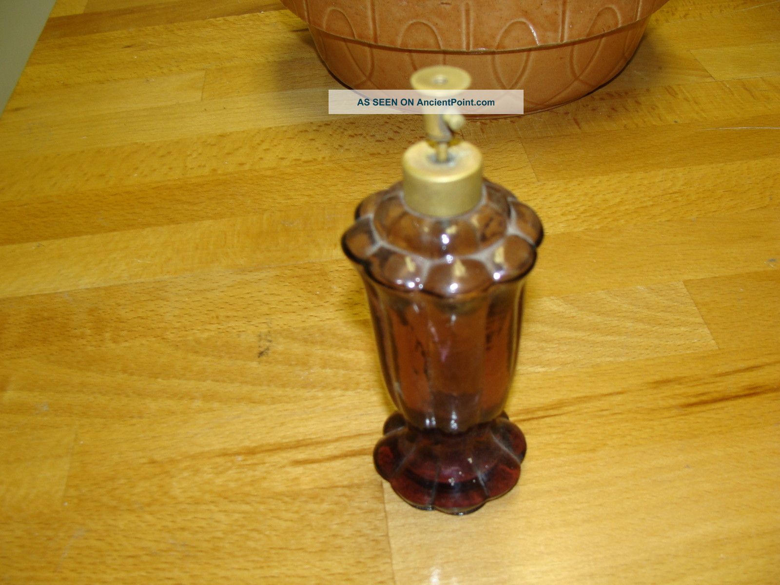 Vintage Perfume Atomizer Bottle Purple Glass Perfume Bottles photo