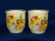 Royal Doulton Orchid Flowers Egg Cups Set D 5215 Vintage China England 1930s Other photo 1