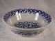Antique 1840 ' S Staffordshire Blue & White Spongeware Bowl W/ Beaded Rim Bowls photo 2