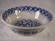 Antique 1840 ' S Staffordshire Blue & White Spongeware Bowl W/ Beaded Rim Bowls photo 4