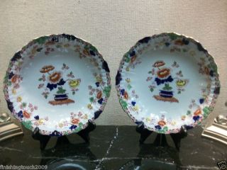 Pr Pekin Porcelain Bowls/plates Aej & Co Floral England photo