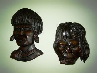 Wood Carvings Of Amazon Natives photo