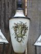 Vintage Italian Tole Sconce Wall Lamp Hand Painted Gilt Cream Black Signed Toleware photo 1