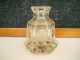 Antique Czech Glass Perfume Bottle With Large Finial Beaded Medallion Perfume Bottles photo 4