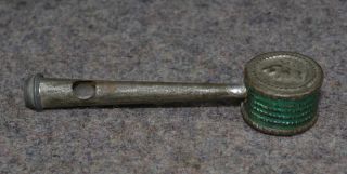 Antique Tin Rattle Whistle Painted Early 1800s Baby Doll Toy Pre Civil War photo