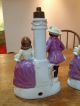 Pair Of German Porcelain Lamps Germany 13326 Minstrel & Lady In Purple Bavaria? Lamps photo 4