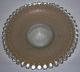 Neat Vintage Art Deco Ceiling Lamp Shade - Tan & Clear Candlewick - 3 Hole - Excel Lamps photo 5