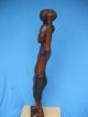 Vintage Antique Africa,  Zaire,  Belgian Congo Handcarved Tribes Man 52 Inches Tall Carved Figures photo 6
