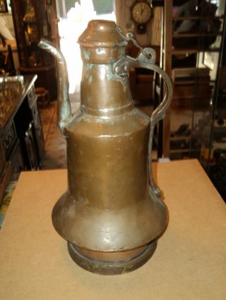 Vintage Copper Coffee Pot Middle East Central Asian Docorator Piece photo