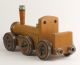 Hand Made Locomotive Steam Train Antique Wood Bobbin Parts One Of A Kind Other photo 3