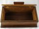 Vintage Dresser Top Hand Made \ Crafted Solid Oak Wood Box W\ Lid Boxes photo 2