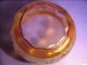 Antique Hand Painted Art Glass Bowl Amber Base And Rim Frosted Center Bowls photo 9