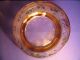 Antique Hand Painted Art Glass Bowl Amber Base And Rim Frosted Center Bowls photo 8