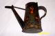 Small Antique Toleware? Oil Kerosene Lamp Filler W Angled Spout,  5 1/2 