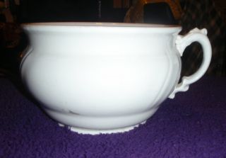 Collectible Antique Porcelain Chamber Pot photo