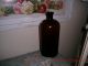 Vintage Antique Brown Glass Apothecary Bottle Bottles photo 2