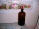 Vintage Antique Brown Glass Apothecary Bottle Bottles photo 5