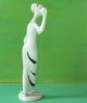 Rare Ufo Alien Woman Vintage Hungarian Art Deco Hollohaza Porcelain Figurine Figurines photo 5