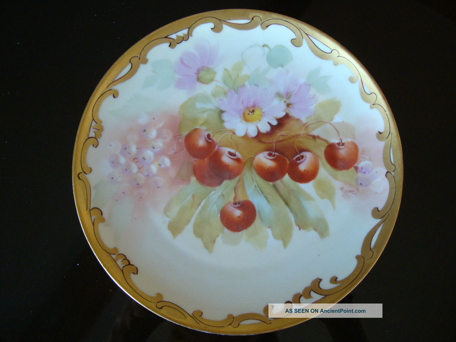 Rare Pickard Studios Haviland Limoges,  Hand Painted Plate,  Signed Rean,  8 1/2 