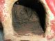 Old Asian Pottery Wall Pocket Planter Red Elephant Genesh Hindu China India Other photo 8