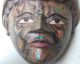 Special Asian Handmade Carved Mask Batik Painting Java Traditional - Huge Xl Carved Figures photo 1