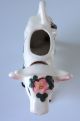 Antique Vintage Floral Cow Creamer Made In Japan Hand Painted Tail Up: Nr Creamers & Sugar Bowls photo 3