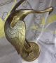 Art Nouveau Bird Statue Crane Asian Sculpture Art Figurine Vintage Brass Gift Metalware photo 8