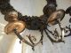 Antique French Bronze,  Brass Wall Light With Beveled Mirror,  Late 19th Century Mirrors photo 5
