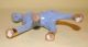 Vintage Porcelain Ceramic Pottery Darling Blue Colt Horse Figurine Gilt Trim Figurines photo 11