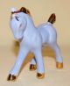 Vintage Porcelain Ceramic Pottery Darling Blue Colt Horse Figurine Gilt Trim Figurines photo 4
