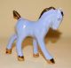 Vintage Porcelain Ceramic Pottery Darling Blue Colt Horse Figurine Gilt Trim Figurines photo 6
