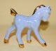 Vintage Porcelain Ceramic Pottery Darling Blue Colt Horse Figurine Gilt Trim Figurines photo 7