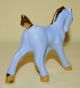 Vintage Porcelain Ceramic Pottery Darling Blue Colt Horse Figurine Gilt Trim Figurines photo 8