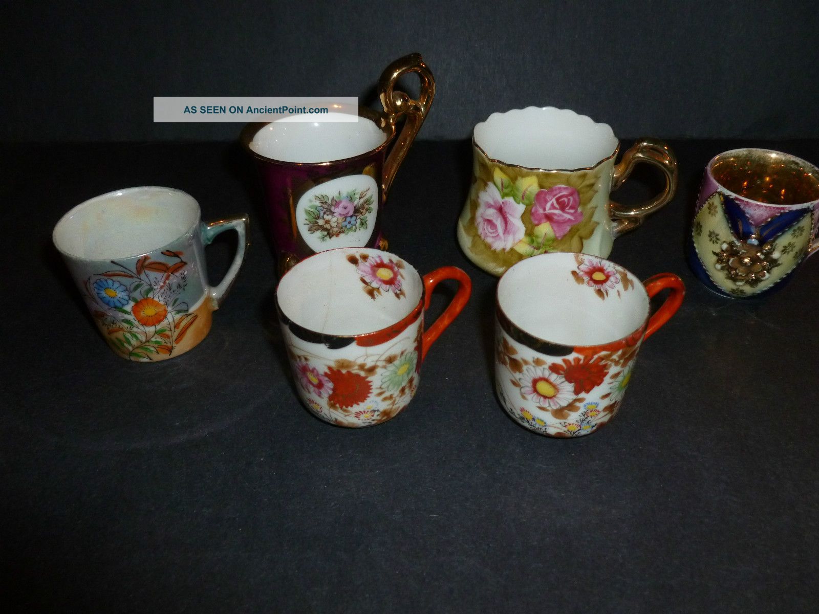 5 Demitasse,  Germany,  Japan 1 Lefton Tea Cup Cups & Saucers photo
