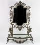 Museum Quality French Antique Bronze Mirror Candle Vanity Stand Figural Rare Mirrors photo 2