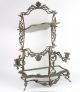 Museum Quality French Antique Bronze Mirror Candle Vanity Stand Figural Rare Mirrors photo 4